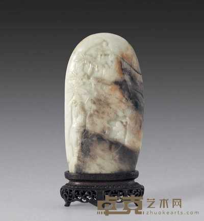 清 旧玉山子 高13cm